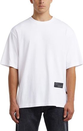 G-Star Badge Boxy Organic Cotton T-Shirt in White at Nordstrom, Size X-Small