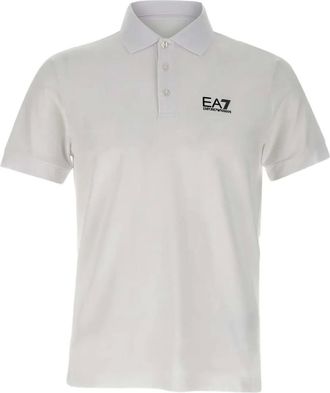 Emporio Armani logo-print short-sleeve polo shirt - men - Cotton/Elastane - S - White