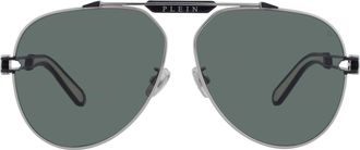 Philipp Plein Green Pilot Mens Sunglasses SPP048M 0583 62