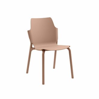 Mobili Rebecca Set de 2 Silla de cocina apilable en polipropileno marron 83x56x47