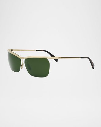Celine Mens Metal Shield Sunglasses