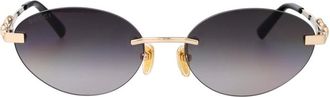 Gucci Ovale zonnebril - unisex - Accessoires - Zwart - Maat: 58 MM