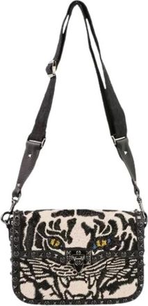 Valentino Pre-owned Cross Body Bags, female, Multicolor, Size: ONE SIZE Pre-owned 1967 Guitar Rolling Rockstuds Tiger Shoulder Bag