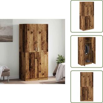vidaXL Armadio con ante - vidaXL Armadio Legno Antico 90x52x200 cm in Truciolato - Armadio con scomparto