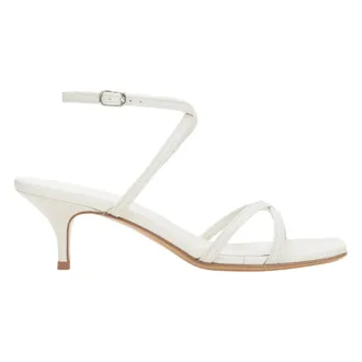 Guglielmo Rotta Womens White Low-Heel Sandals made of Premium Italian Leather Guglielmo Rotta Er00119718 - female - Guglielmo Rotta - High Heel Sandals - White - 6 UK