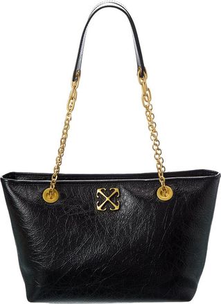 Off-white Jitney Small Chain Leather Tote