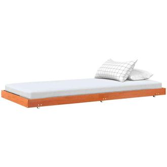 vidaXL Estructura De Cama Marr&oacute;n Cera 90 X 200 Cm Vidaxl