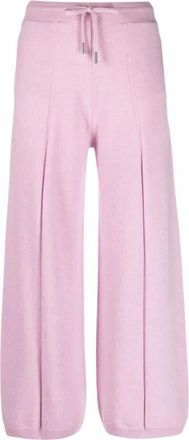 Stella McCartney Kasjmiermix Korte Trekkoordbroek - Dames - Vrijetijds broeken - Roze - L - Kasjmier - Broeken