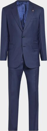 Stefano Ricci Men & apos;s Classic Solid Wool Suit