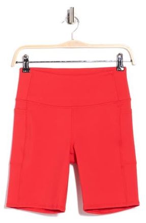 Skechers GoFlex High Waist Side Pocket 8 Bike Shorts in True Red at Nordstrom Rack, Size Xx-Large