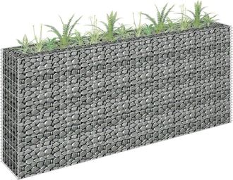 vidaXL Gabion Raised Bed Galvanized Steel 70.9x11.8x35.4, 145635