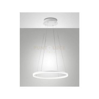 Fabas Luce Giotto sospensione bianca D.60cm a led 3000K - 36W - 3780 lm dimmerabile c/access