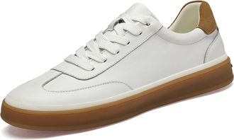 Generic Mens Leather Sneakers Comfortable Slip On Dress Shoes Business Casual Shoes for Male Fashion Sneakers (White,7.5)