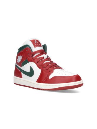 Nike Leather Mid-Top Sneaker - Red