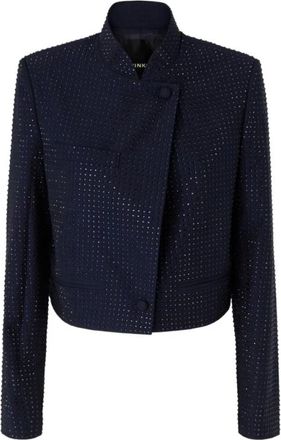 Pinko Morasca Jas - Dames - Zomerjassen - Blauw - XS - Leer - Jassen