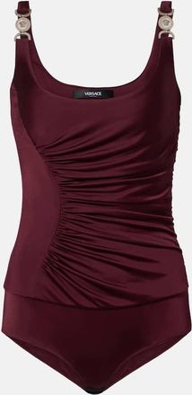 Versace Medusa ruched jersey bodysuit