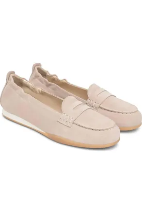 Nero Giardini Womens Velour Femme Suede Loafer In Taupe