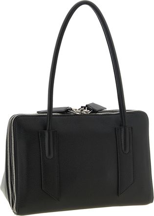 The Attico LAltra di Milano Calfskin Leather Shoulder Bag - Black