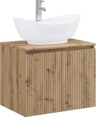 vidaXL Juego De Muebles De Ba&ntilde;o Roble Artisan Madera De Ingenier&iacute;a Vidaxl