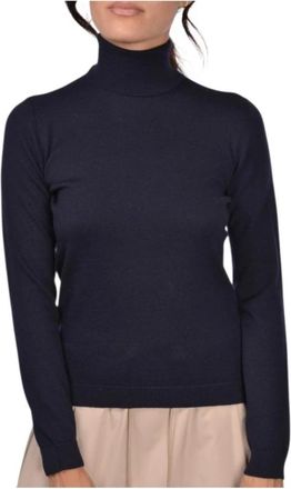 La Fileria Dolcevita Sottogiacca - Dames - Coltruien - Blauw - 2XL - Wol - Truien & Vesten