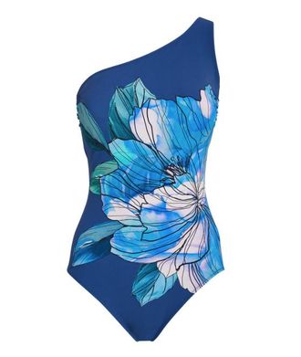 Gottex Wild Flower One Shoulder One Piece Size XL