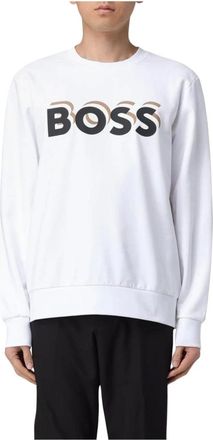 HUGO BOSS Hombre, Sudaderas, Blanco, Talla: L