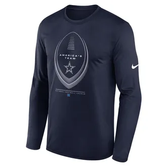 Nike Dallas Cowboys Legend Icon Nike Mens Dri-FIT NFL Long-Sleeve T-Shirt in Blue | NKHT41S7RD-NDB