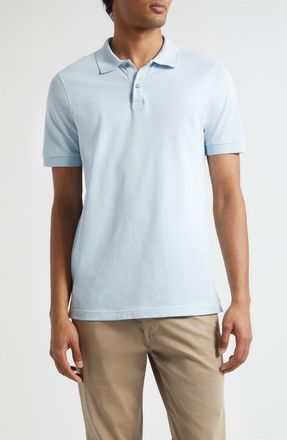 Sunspel Cotton Piqu&eacute; Polo in Frost Blue at Nordstrom, Size Xx-Large