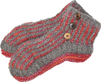 Gheri Mens Fleece Lined Multicolored Knitted Woolen Slipper Socks F