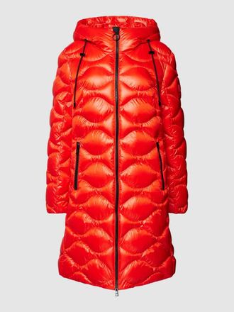 Marc Cain Daunenmantel mit Daunen-Feder-F&uuml;llung in Rot, Gr&ouml;&szlig;e 40