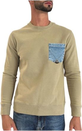 Roy Rogers Sweatshirt met ronde hals - Heren - Sweatshirts - Beige - 3XL - Katoen - Hoodies & sweatvesten