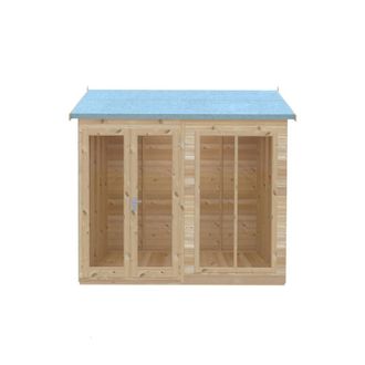 Shires Mayfield 8 x 6 Summerhouse - Wood - L19.9 x W238 x H240.9 cm in Light Brown