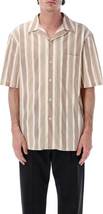 Saint Laurent Beige Relaxed Stripes Shirt