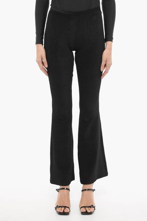 Courr&egrave;ges Pantaloni Svasati in Tinta Unita con Zip Laterale Courreges