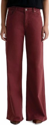AG - Adriano Goldschmied Saige Wide Leg Jean In Cranberry