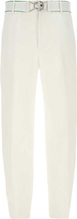 Bottega Veneta White Cotton Wide-leg Pant