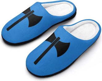 Generic Labrys Axe Symbol Funny Mens Cotton Slippers Soft Non-Slip Rubber Sole House Slipper Indoor Outdoor