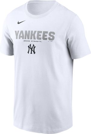 Nike New York Yankees Bold Team Name Nike Mens MLB T-Shirt in White | N19910ANK-D31