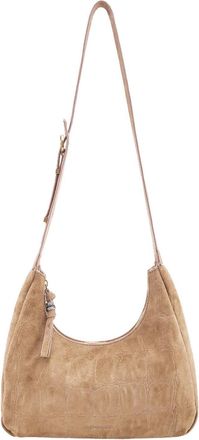 Fredsbruder FREDsBRUDER Leather Shoulder Bag Velvet Wild Midi Hobo Camel Light Brown