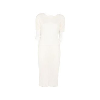 Issey Miyake Pleated Short-sleeve Dress