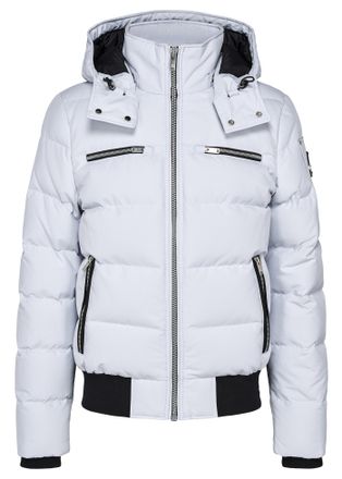 Moose Knuckles Cloud Bomber Herren Bomberjacke Wei&szlig; Gr&ouml;&szlig;e L
