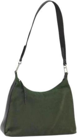 Prada Pre-owned Vintage Schoudertas - Dames - Vintage Schoudertas - Groen - ONE Size - Nylon - Vintage