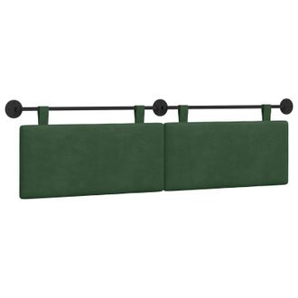 vidaXL Cabecero Colgante Verde Selva Tela De Pana Vidaxl