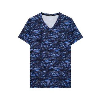 HOM Star Island Tee-Shirt V Neck in Blue Print at Nordstrom, Size Xx-Large