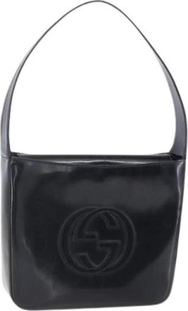 Gucci Pre-owned Shoulder Bags, female, Black, Size: ONE SIZE Pre-owned Vintage Coated Canvas Shoulder Bag