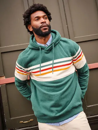 Fat Face FatFace Brooke Jade Green Overhead Cut and Sew Hoodie