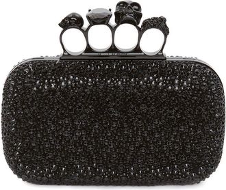 Alexander McQueen Knuckle clutch bag - women - Calf Leather - One Size - Black