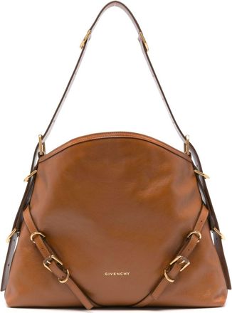 Givenchy medium Voyou leather shoulder bag - women - Buffalo Leather/Acrylic/Cotton - One Size - Brown