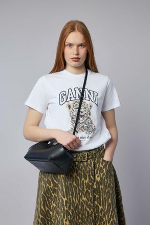 Ganni Basic Jersey Leopard Relaxed T-shirt