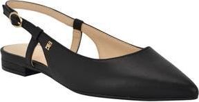 Tommy Hilfiger Vamina Slingback Pointed Toe Flat in Black 001 at Nordstrom Rack, Size 8.5